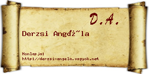 Derzsi Angéla névjegykártya